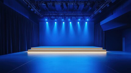 Modern Minimalist Stage with Adjustable Lighting
