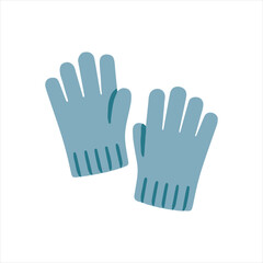 Hand gloves Vector on white background. 