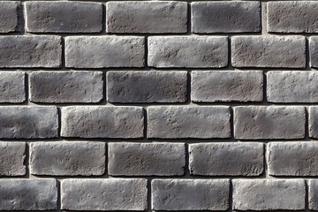 Obraz premium Seamless sloppy cinder block textured gray brick wall, showcasing the uneven surfaces and shadows cast between the bricks.