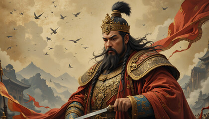 Obraz premium genghis khan the fierce
