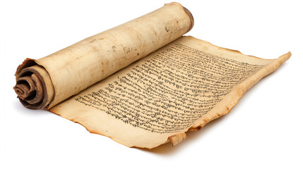 A page from an old book. Ancient writing. white back ground.page.Minuscule.best