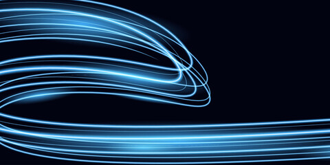 Abstract bright blue luminous high speed motion effect. Futuristic vector illustration eps10 © Dukhanina Ekaterina