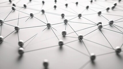 3D Representation of Business Network with Lines and Nodes