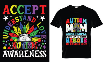 Autism T shirt Design Bundle, Vector Autism T shirt design, Autism shirt, Autism typography T shirt design Collection
