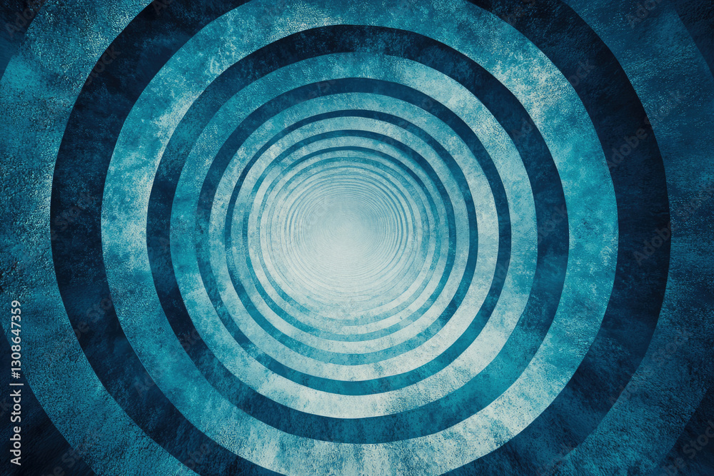 Poster Abstract concentric circles converging to a light source, creating a mesmerizing depth effect.