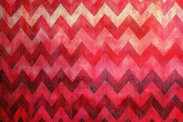 Red and pink chevron pattern with a textured, watercolor effect.