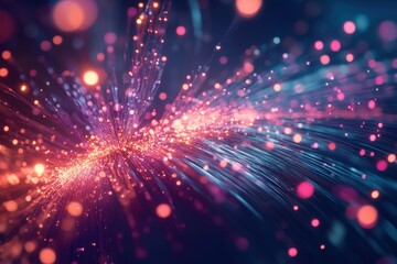 Obraz premium Multicolored wire head emitting particles