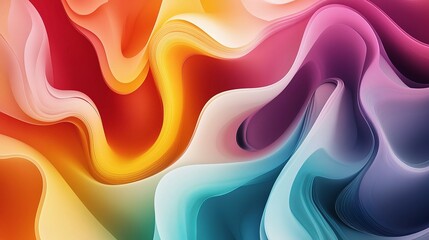 Obraz premium Abstract Colorful Background with Flowing Shapes and Soft Lines