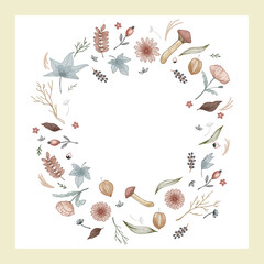 Watercolor Flower Wreath 4