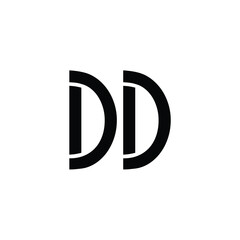 DD monogram logo design letter text name symbol monochrome logotype alphabet character simple logo
