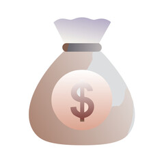 Gradient money bag icon