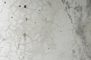 Detailed wall surface with flaws in the form of cracks, exfoliation and wet spots close-up
