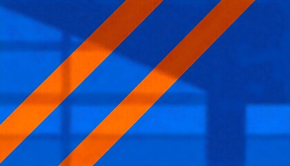 A textured background featuring diagonal stripes in deep blue and vibrant orange. The interplay of light and shadow creates depth, enhancing the abstract quality of the design.