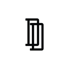 DD monogram logo design letter text name symbol monochrome logotype alphabet character simple logo