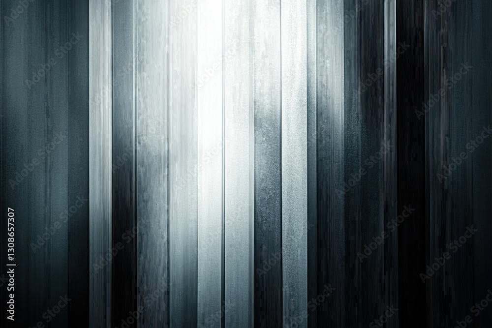 Poster abstract background with vertical gray and black stripes, creating a textured, metallic look.