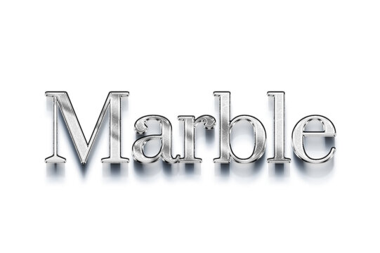 Marble transparent 3d text style