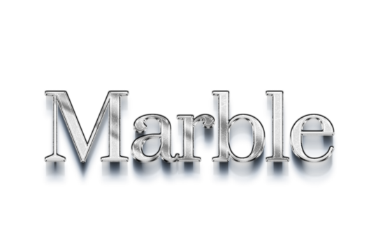Marble transparent 3d text style - Powered by Adobe