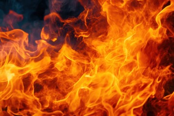 Vibrant fire flames with intense orange hues for striking illustrations and eye-catching designs