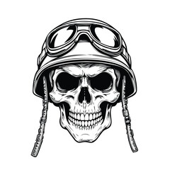 Military Soldier Skull Head illustration