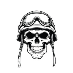 Military Soldier Skull Head illustration