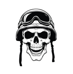 Military Soldier Skull Head illustration