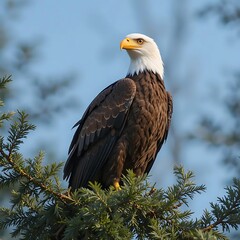 Fototapeta premium american bald eagle on a branch