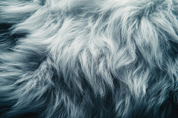 Obraz premium Close-up of soft, textured fur, displaying a gradient of bluish-grey shades.