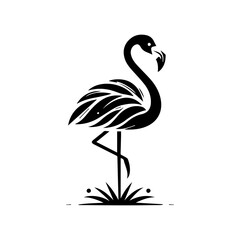 flamingo bird logo design. flamingo bird vector logo design