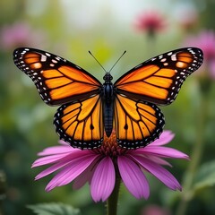 Fototapeta premium butterfly on flower