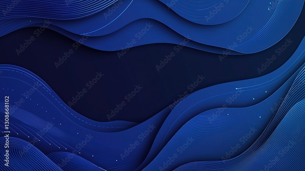 Poster modern abstract blue vector background with elegant lines and patterns