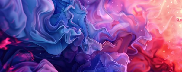 Abstract vivid colorful wave flowing express energetic texture. Seamless texture of vividness curve swirling convey sense of harmony and wonderful scene perfect for effect and graphic design. AIG61.