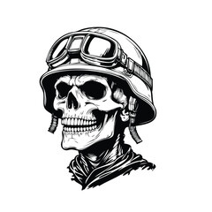 Military Soldier Skull Head illustration