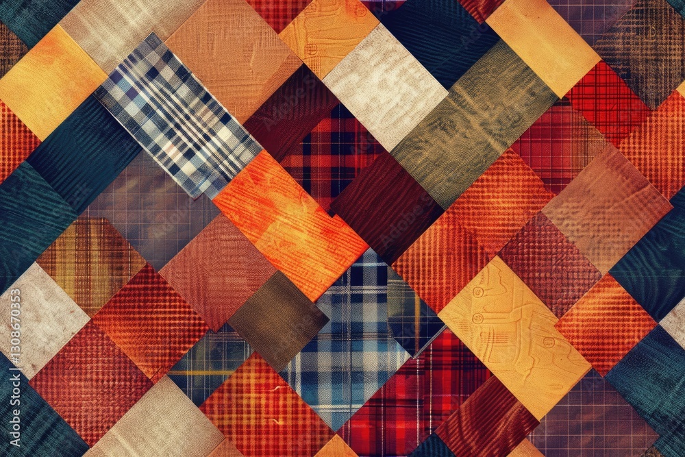 Poster abstract geometric pattern with colorful rectangles and thin lines on a dark background. digital art