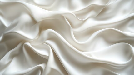 Obraz premium Soft flowing ivory silk fabric with smooth elegant waves