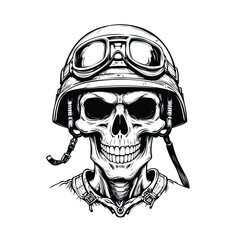 Military Soldier Skull Head illustration