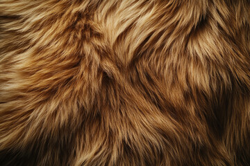 Fototapeta premium Close-up view of rich, brown fur texture, showing soft, dense hairs.