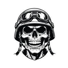 Military Soldier Skull Head illustration
