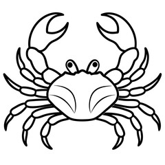 Elegant Crab Outline
