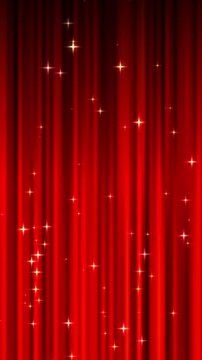 キラキラ輝くカーテン背景のループ動画（赤）【縦長ビデオ】