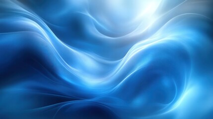 Obraz premium Abstract flowing blue waves.