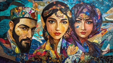 Azerbaijani art celebrating freedom.
