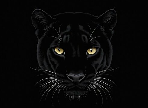Pantera con un fondo negro