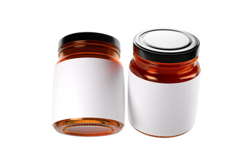 floating two jar mockup