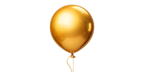 golden balloon isolated on white