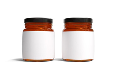 two jar mockup front view