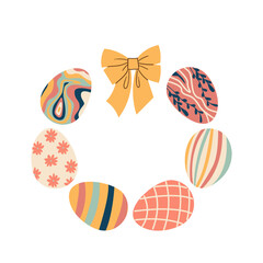 Easter eggs. Seamless vector background with colorful Easter eggs. Happy Easter. Eggs for Easter holidays design concept. Vector Illustration flat style design for invitations, prints, wrapping paper