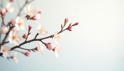 Delicate branches against a crisp white background, gently swaying in soft focus, serene, peaceful, branches