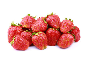 Strawberries isolated on white background with clipping path