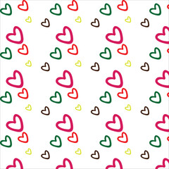 seamless background with hearts