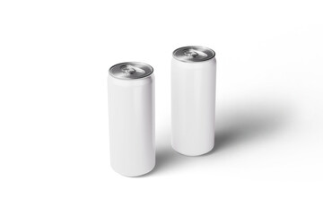 two soda can mockup top view